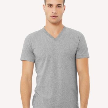 Unisex Heather CVC V-Neck Tee Thumbnail