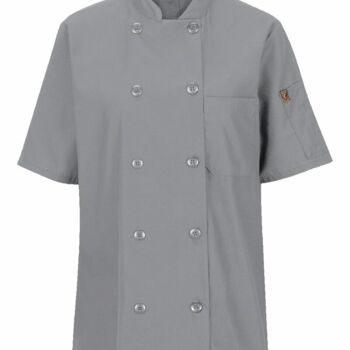 Women's Mimix™ Short Sleeve Chef Coat with OilBlok Thumbnail