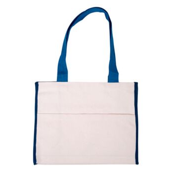 Cotton Gusset Accent Box Tote Bag Thumbnail