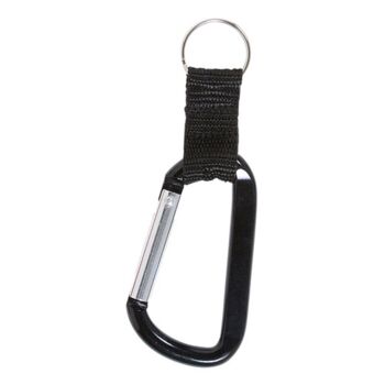 Carabiner With Strap And Split Ring Keychain Thumbnail