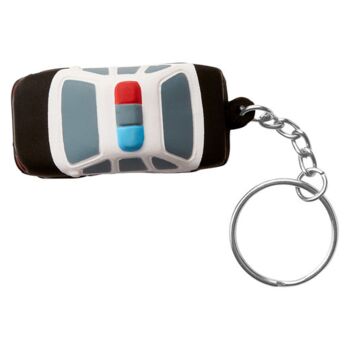 Police Car Shape Stress Ball Keychain Thumbnail