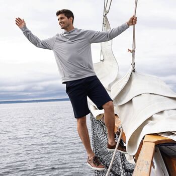 Cutter & Buck Adapt Knit Recycled Mens Heathered Hooded Pullover Thumbnail