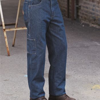 Men's Flame Resistant Pre-Washed Denim Dungaree Thumbnail