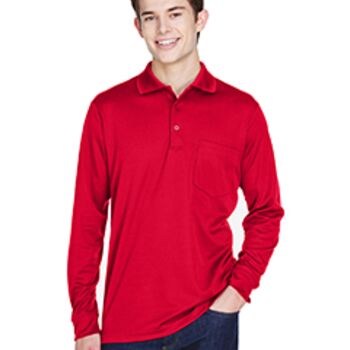 Adult Pinnacle Performance Long-Sleeve Piqué Polo with Pocket Thumbnail