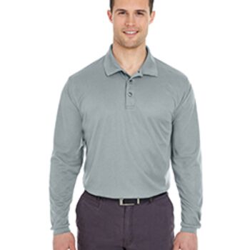 Adult Cool & Dry Long-Sleeve Mesh Piqué Polo Thumbnail