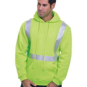 Unisex USA-Made Hi-Visibility Hooded Sweatshirt Thumbnail